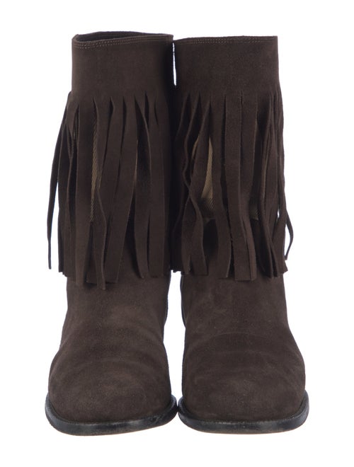 Burberry Nova Check Pattern Suede Boots