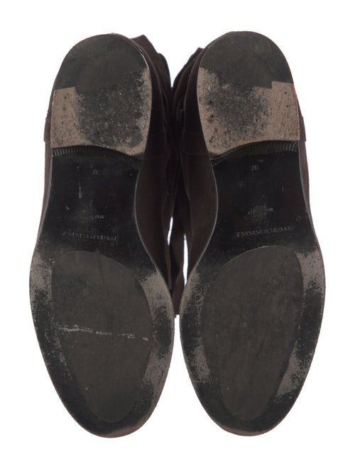 Burberry Nova Check Pattern Suede Boots