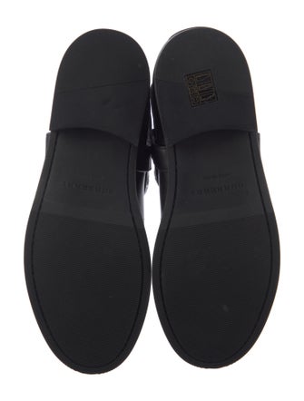 Burberry Nova Check Pattern Leather Moto Boots