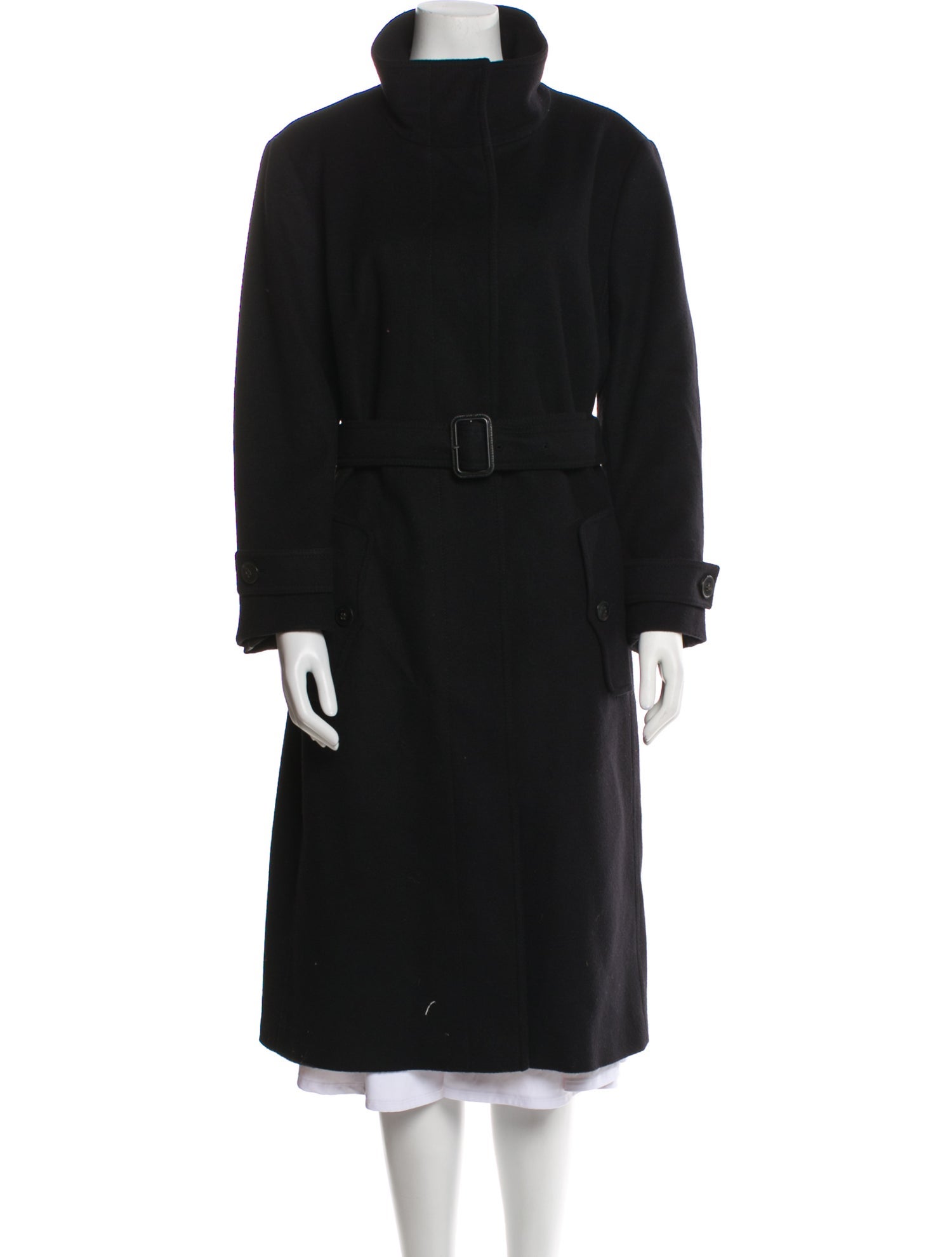 Burberry Virgin Wool Faux Fur Coat