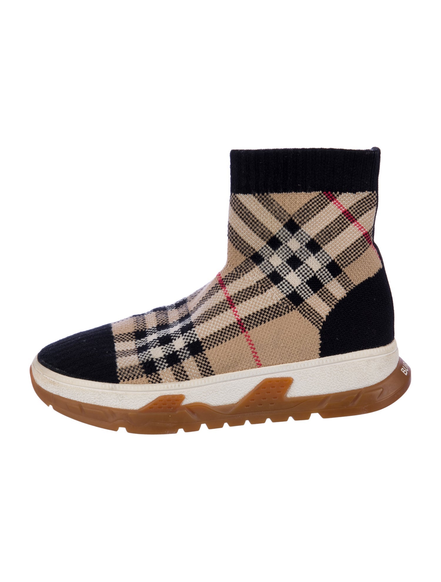 Burberry Boys' Patterned Sock Sneaker