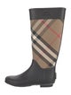 Burberry House Check Pattern Rubber Rain Boots