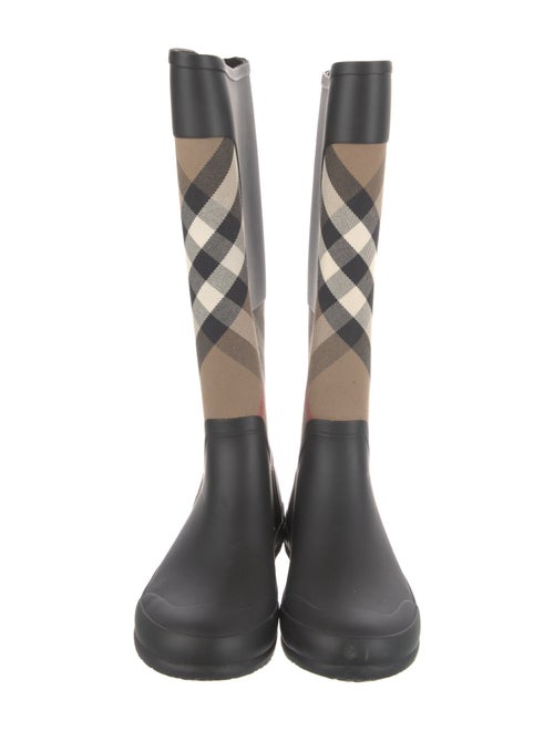 Burberry House Check Pattern Rubber Rain Boots