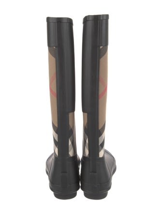 Burberry House Check Pattern Rubber Rain Boots