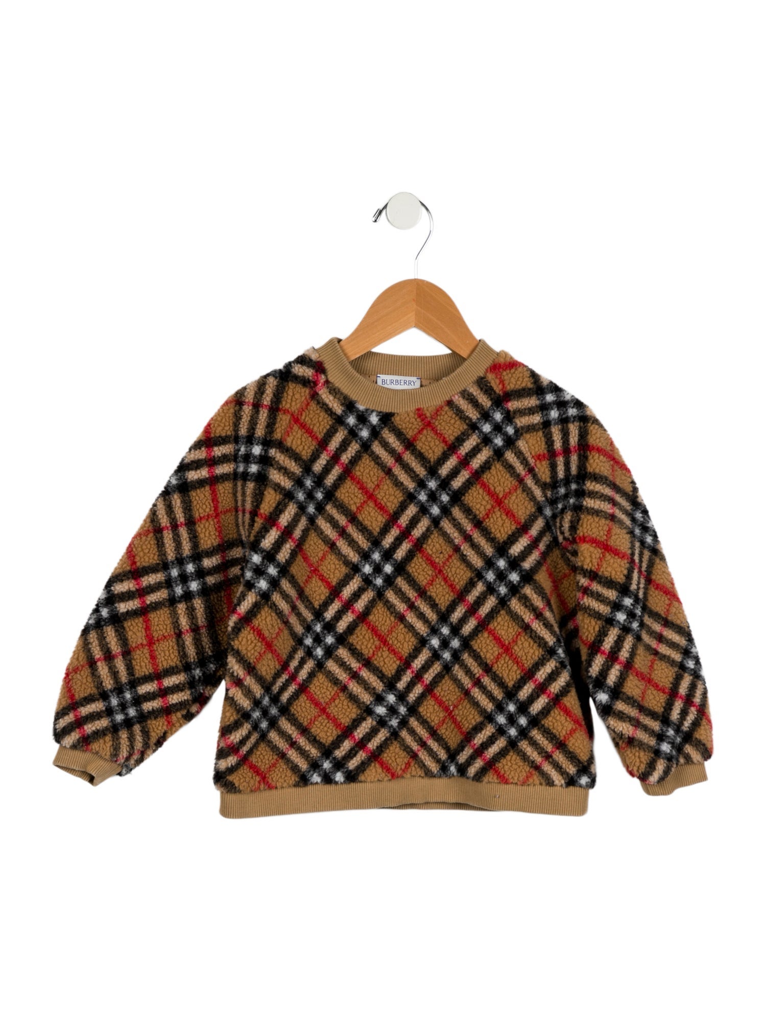 Burberry Toddlers' Checkprint Crew Neck Sweatshirt