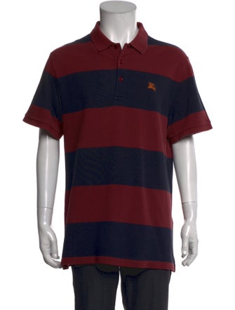 Burberry Colorblock Pattern Collar Polo Shirt