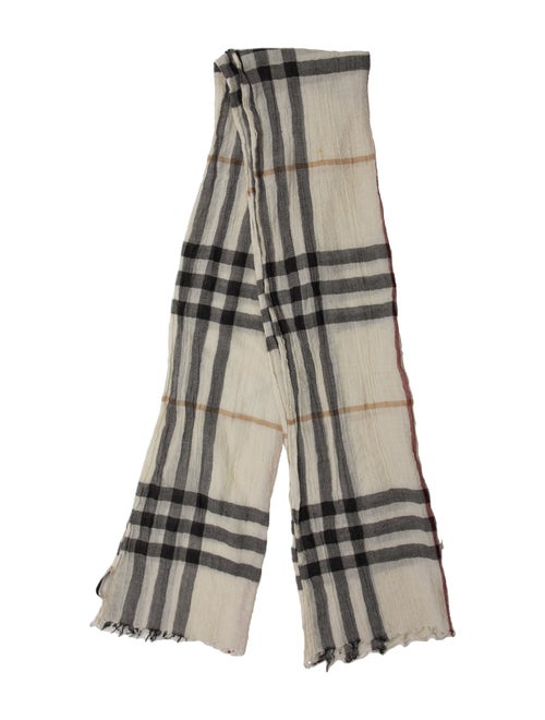 Burberry Plaid Print Scarf