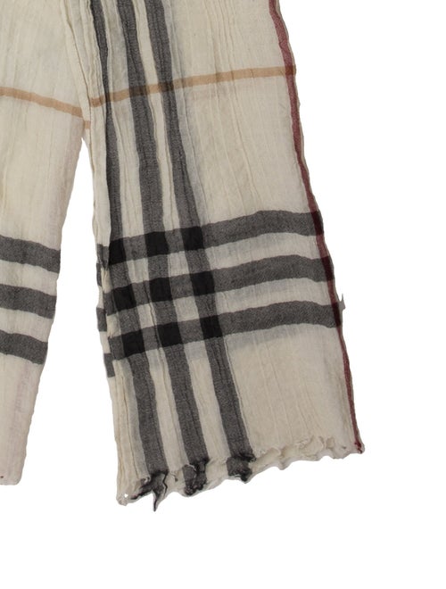 Burberry Plaid Print Scarf