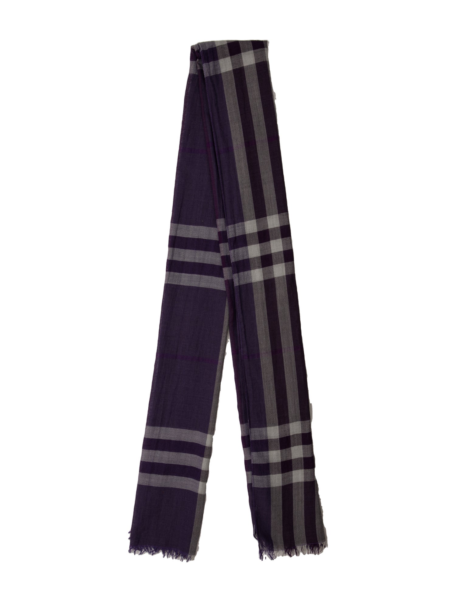 Burberry Plaid Print Scarf