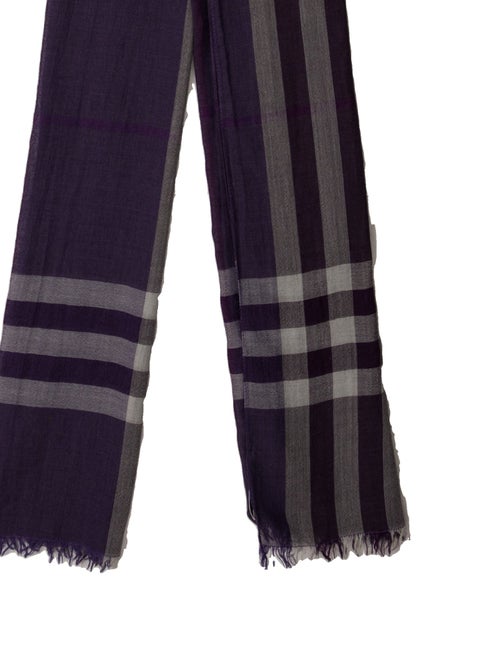 Burberry Plaid Print Scarf