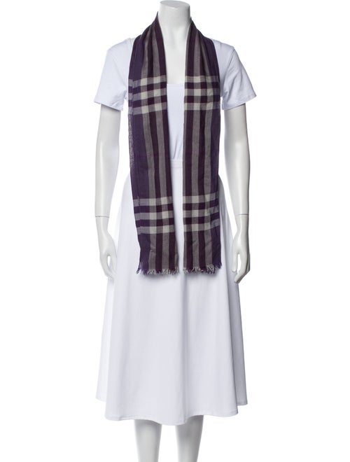 Burberry Plaid Print Scarf