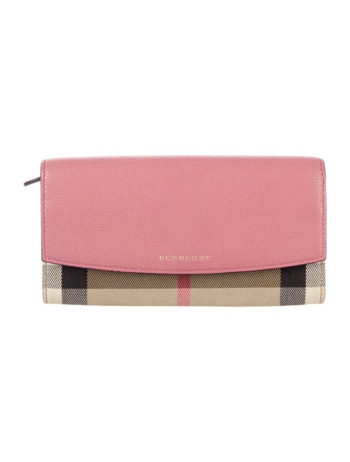 Burberry Nova Check Pattern Canvas Continental Wallet