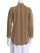 Burberry Striped Mock Neck Blouse