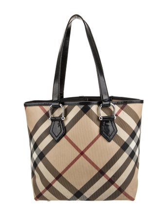 Burberry Super Nova Check Top Handle Bag