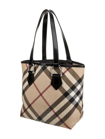 Burberry Super Nova Check Top Handle Bag