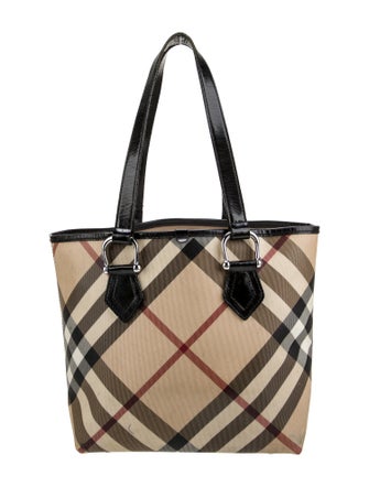 Burberry Super Nova Check Top Handle Bag