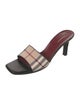 Burberry Nova Check Pattern Leather Slides
