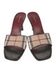 Burberry Nova Check Pattern Leather Slides