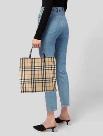 Burberry Nova Check Top Handle Bag