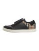 Burberry House Check Pattern Leather Sneakers