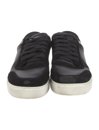 Burberry House Check Pattern Leather Sneakers