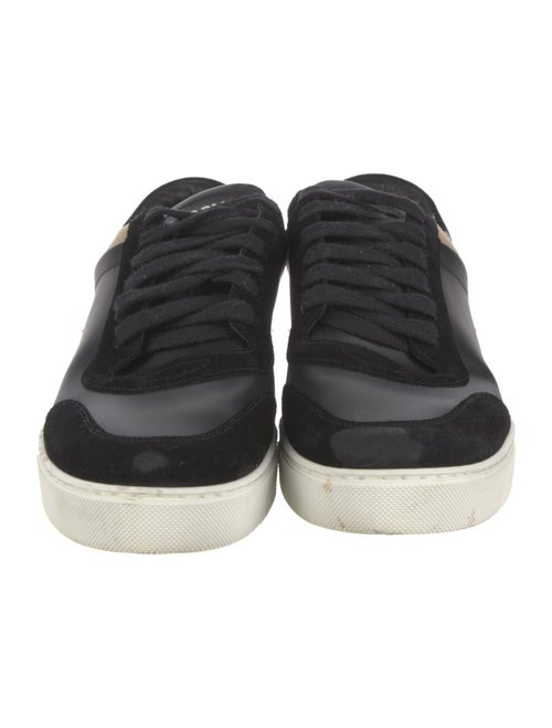 Burberry House Check Pattern Leather Sneakers