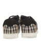 Burberry House Check Pattern Leather Sneakers