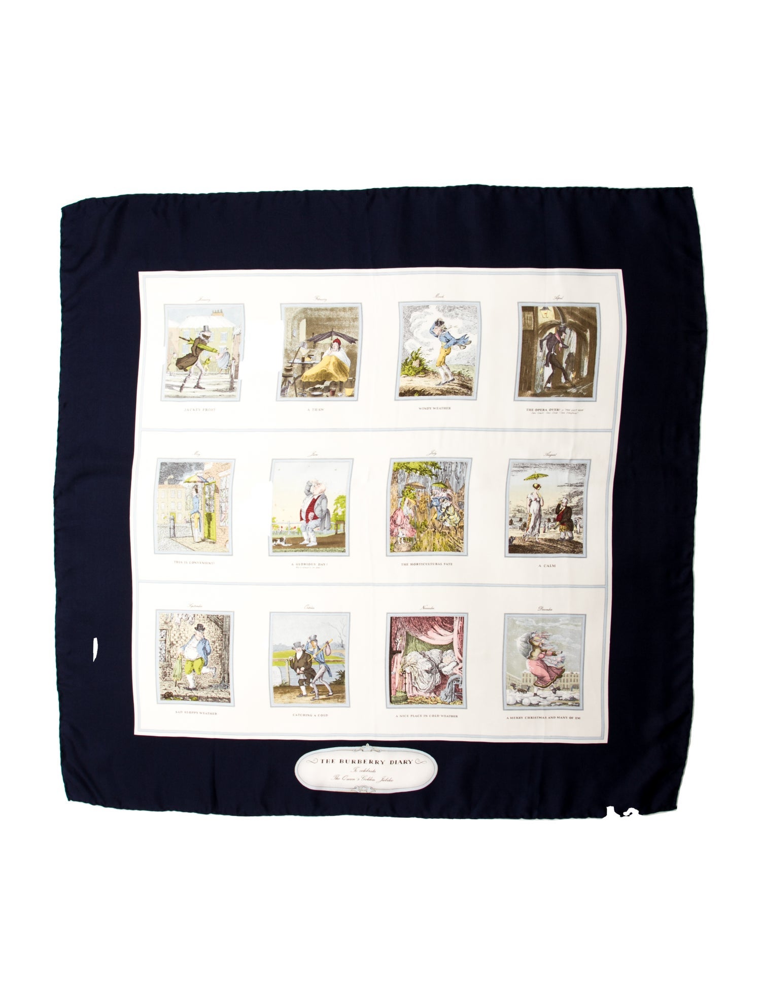 Burberry Silk TB Monogram Scarf