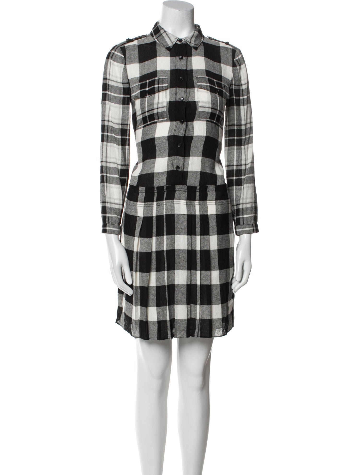 Burberry Plaid Print Mini Dress