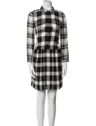 Burberry Plaid Print Mini Dress