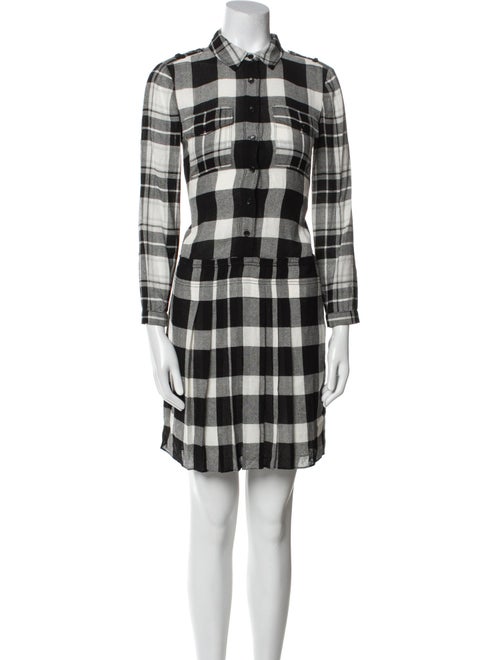 Burberry Plaid Print Mini Dress