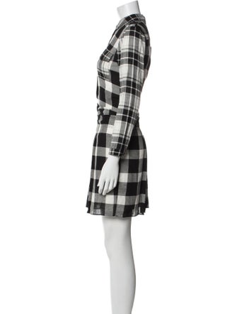 Burberry Plaid Print Mini Dress