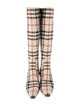 Burberry London Nova Check Pattern Wool Sock Boots