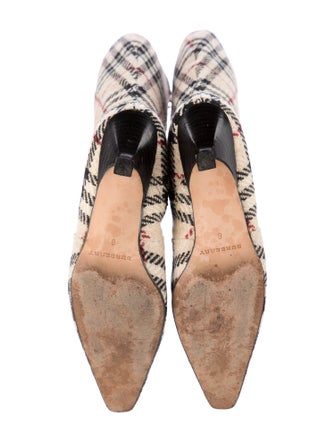 Burberry London Nova Check Pattern Wool Sock Boots