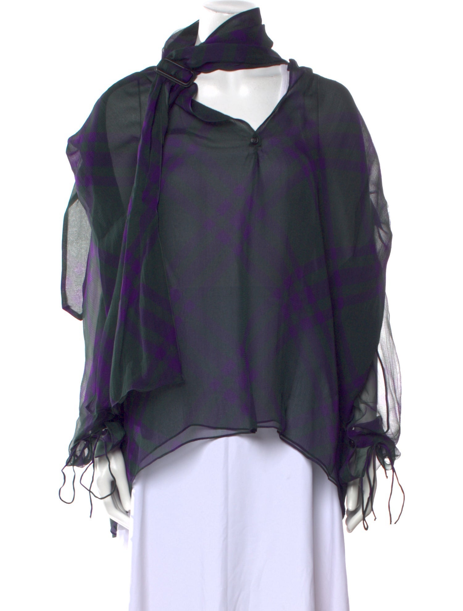 Burberry Silk Cowl Neck Blouse w/ Tags