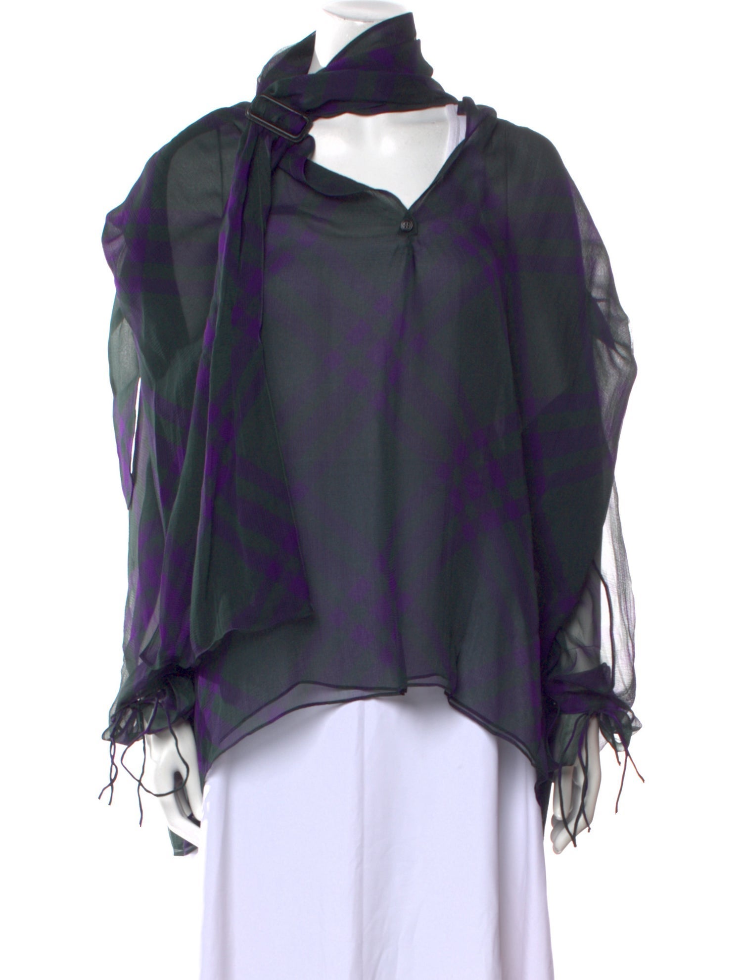 Burberry Silk Cowl Neck Blouse w/ Tags