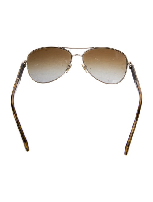 Burberry Nova Check Pattern Aviator Sunglasses
