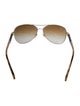 Burberry Nova Check Pattern Aviator Sunglasses