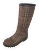 Burberry Rubber Plaid Print Rain Boots