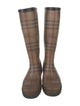 Burberry Rubber Plaid Print Rain Boots