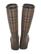 Burberry Rubber Plaid Print Rain Boots
