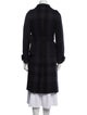 Burberry London Wool Plaid Print Trench Coat