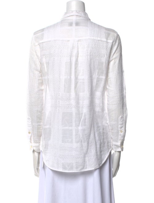 Burberry Long Sleeve Button-Up Top