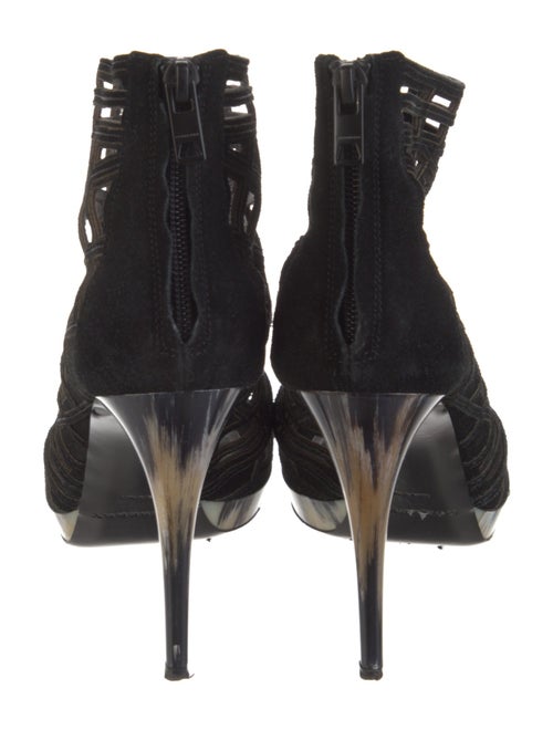 Burberry Suede Cutout Accent Pumps