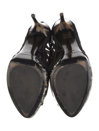 Burberry Suede Cutout Accent Pumps