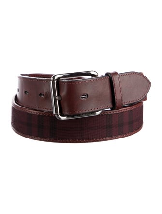Burberry Haymarket Check Pattern Nylon Belt
