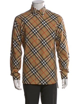 Burberry Nova Check Pattern Long Sleeve Shirt