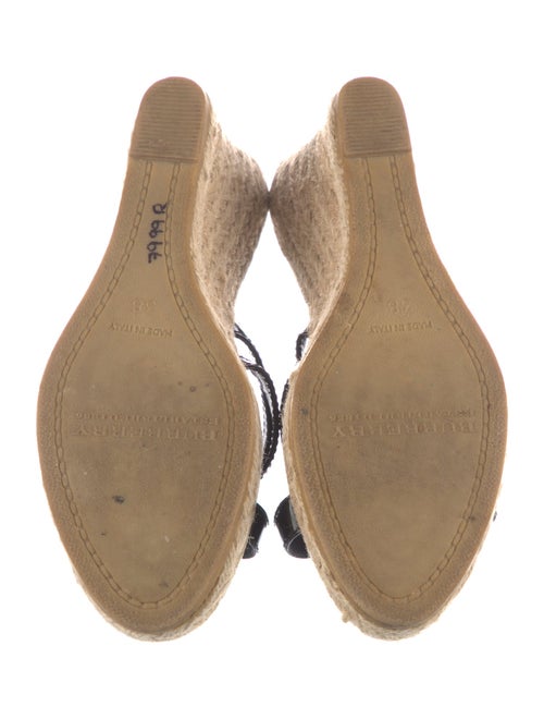 Burberry Super Nova Check Pattern Patent Leather Espadrilles