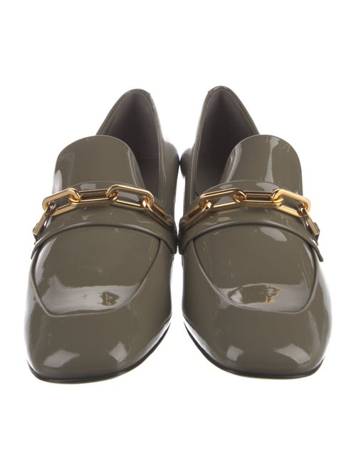 Burberry Patent Leather Chain-Link Accents Pumps