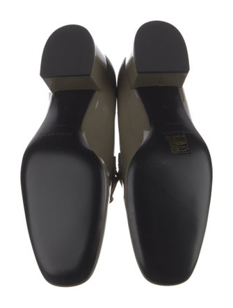 Burberry Patent Leather Chain-Link Accents Pumps